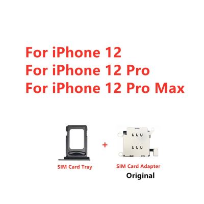 ขั้วต่อเครื่องอ่านซิมการ์ดคู่ดั้งเดิม Flex Cable Ribbon สําหรับ iPhone 12 Pro Max ที่ใส่ถาดใส่ซิมการ์ด