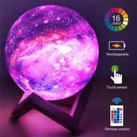 Moon Lamp Kids Night Light Galaxy Lamp 16 Colors LED 3D Star Moon Light Change Touch And Remote Control Galaxy Light  For Gifts Night Lights