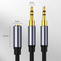 Headset Splitter Cable 3.5mm Female to 2 Dual 3.5mm Male Y Splitter Stereo Audio Adapter Cable for Cellphone Earphone Computer Headphones Accessories