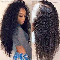 Synthetic Kinky Curly Lace Wigs T Part Lace Wigs 180 Density Natural Black Glueless High Temperature Pre Plucked with Baby Hair [ Hot sell ] Toy Center 2