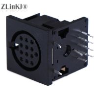 1PCS New ZLinKJ DIN Plug Jack 13 Pin Female Circular Jack Female PCB Mount Connector S Terminal Wholesale