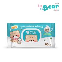 Lala Bear ทิชชู่เปียกกลิ่นเบบี้เฟรช65แผ่น : 1ห่อ