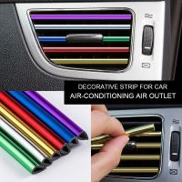 【hot】 5 Pcs 20cm Car Styling Mouldings Air Outlet Trim Strip Vent Grilles Rim Cars Decoration Strips Accessories