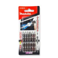 Makita ดอกไขควงสีเงินสองหัว 2นิ้ว x65mm PH A-49579 (6ชิ้น)  |แพ็ค|