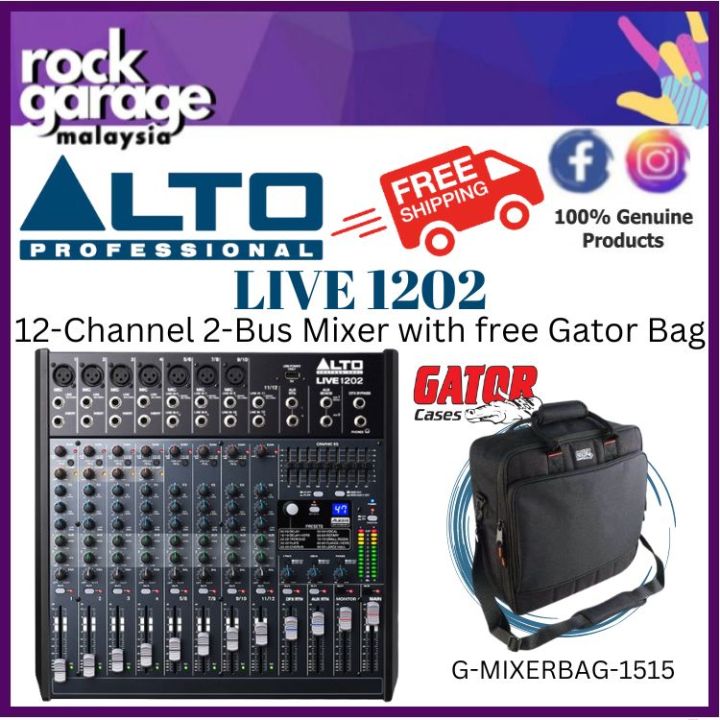 2-Bus　1202　Lazada　with　12-Channel　Bag　LIVE　Gator　(LIVE1202/GMixer1515)　G-MIXERBAG-1515　Mixer　Alto　Mixer