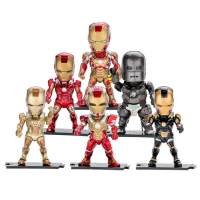 ชิ้น/ล็อต Nendoroid 4 "ภาพยนตร์ไอรอนแมน Mark7 Tony Stark ชุดฟิกเกอร์แอคชั่น PVC ของเล่นโมเดล Ironman น่ารัก