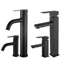 【YP】 New Faucet Matte Sink Hole Basin Vanity Mount Commercial Mixer