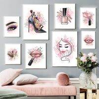 แต่งหน้าความงามเล็บ Wall Art พิมพ์คิ้วริมฝีปากลิปสติก Lashes ภาพวาดผ้าใบ Nordic โปสเตอร์บาร์แฟชั่น Party Room Home Decor New