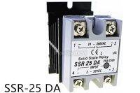 Dc ไปยัง Ac โซลิดสเตทรีเลย์25a Ssr-25da 3-32V 24-380V แผงระบายความร้อนอลูมิเนียม