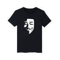 Alimoo เสื้อยืดผ้าฝ้ายผู้ชายแขนสั้นภาพยนตร์ V For Vendetta Punk 4XL ขนาดใหญ่