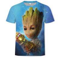 2020 Movie T-shirt Cute Style O-neck High Quality Short Sleeves Tshirt Galaxy Groot Streetwear Fashion Toops For Men Plus Size