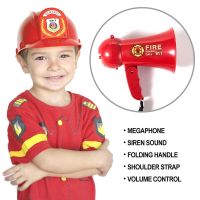 Children Role Play Toy Police Megaphone Pretend Play Fire Fighter Cosplay Set Horn Speaker Toys Kids Gifts Megaphones