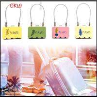 OKL9 สีแบบสุ่ม ล็อคด้วยรหัสผ่าน3หลัก ป้องกันการโจรกรรม สังกะสีอัลลอยด์ ล็อคตู้หอพัก แบบพกพาได้ กุญแจล็อคกุญแจ ล็อคซิปกระเป๋าเป้สะพายหลัง การเดินทางการเดินทาง