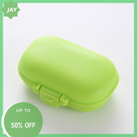 ?【Lowest price】Jay กล่องยาขนาดเล็กแบบมีช่องใส่แท็บเล็ต4ช่องกล่องเก็บยาตัวแยกกล่องยาสำหรับเดินทางกล่องยาประจำสัปดาห์