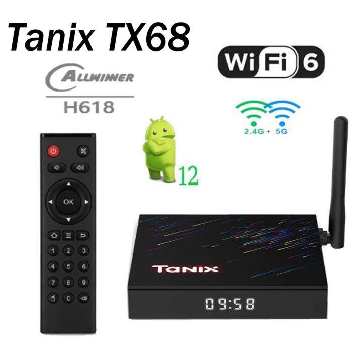 TANIX TX68 Android 12.0 TV H618 6K 2.4G & 5G Wifi6 2GB 4G 16GB 32G BT5 ...