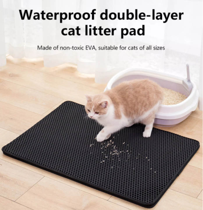 Waterproof Pet Cat Litter Mat Double Layer Pad for Kitten Non-slip