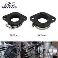 Sclmotos - Motorcycle Rubber Carburetor Adapter Inlet Intake Pipe fit on KOSO Mikuni PWK KEIHIN 28 30 32 34mm Carburetor ATV