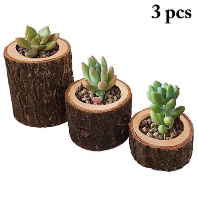 [Like Activities]3ชิ้น Succulents PotFlower PotsPots WoodPlant Succulent PlantersHolder สำหรับตกแต่งบ้าน