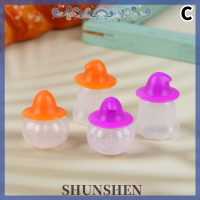 Shen กล่องเครื่องปรุงอาหารลายมินิแพนด้าจำนวน2ชิ้น,กล่องใส่เครื่องปรุงอาหารลายการ์ตูนรูปฟักทอง4ชิ้นสำหรับใส่อุปกรณ์กล่องอาหารกลางวันเด็ก