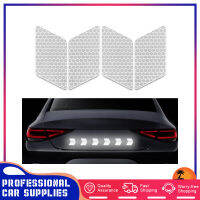 4 Pcs Night Reflective Stickers Self-adhesive Diamond Warning Stickers for Car Motorcycle Trailer Bike Helmet Pet Clothes