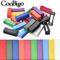 12pcs Colorful Plastic Belt Loop Keeper Leather Buckles for Dog Collar Harness Backpack Straps Watchbands DIY Accessories 27mm