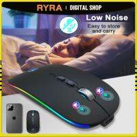 ZZOOI RYRA 2.4G Wireless Bluetooth Mouse With USB Rechargeable LED Backlit Light Ergonomic Gaming Mouse 1600DPI For Laptop Computer