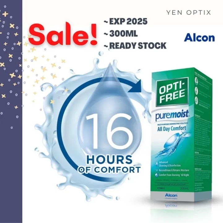 New sale OPTIFREE Pure Moist MultiPurpose Disinfecting Solution Lazada