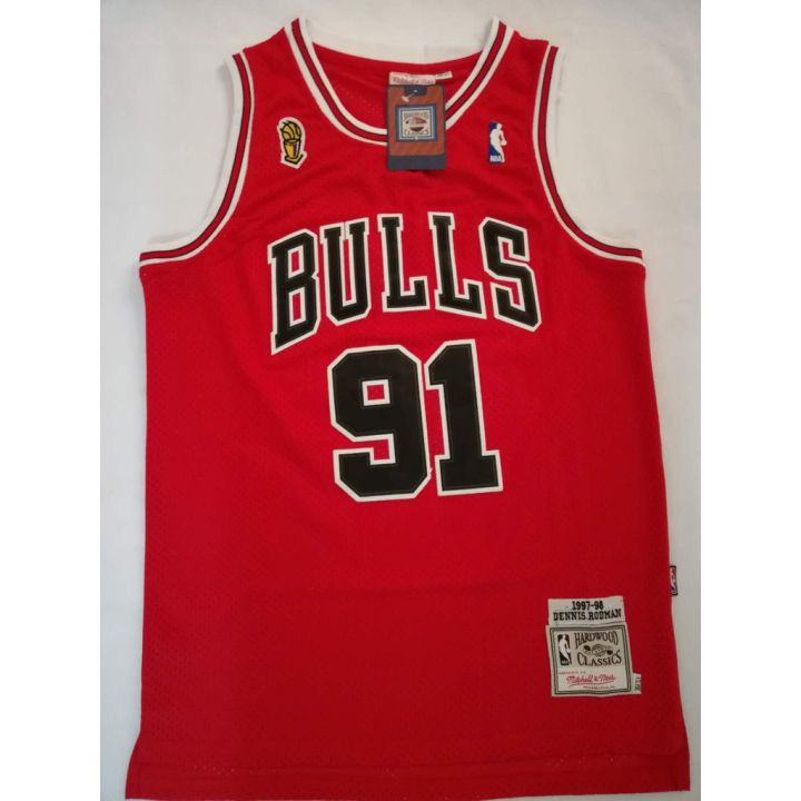 【ready Stock】 Chicago Bulls 91 Dennis Rodman Hardwood Classic Basketball Jersey Lazada Ph 