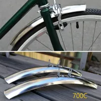 1 set Retro Bike Front Rear Fenders 700C 23C 25C Stainless Steel Mud Guard Wing Road Bicycle Mudguard Fender Parts