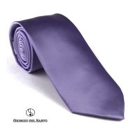 Giorgio Del Sarto Satin Necktie Purple เนคไทผ้าซาตินสีม่วง