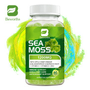 BEWORTHS Kẹo dẻo hữu cơ Sea Moss giúp miễn dịch Hỗ trợ tuyến giáp & khớp