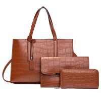 [COD] Womens bag 2023 new European and retro fashion three-piece mother-in-law large-capacity one-shoulder portable Messenger wholesale