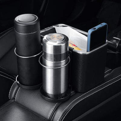 HHsociety กล่องใส่ของในรถ 2in1 วางแก้วน้ำในรถยนต์  กล่องใส่ทิชชู่ใน  ที่เก็บของในรถ ที่วางแก้วในรถ