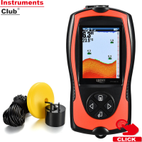 Instruments LUCKY FF1108-1CT แบบพกพา Fish Finder 100M/300FT ความลึกปลานาฬิกาปลุกแบบมีสายเครื่องตรวจจับปลา