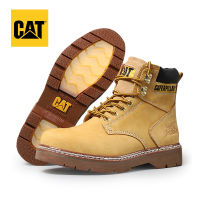 รองเท้าบู๊ตสีเหลืองคลาสสิกระดับไฮเอนด์หนังวัวหนาของ Caterpillar