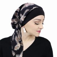 【CC】♂▥❏  Printed vintage Headscarf Elastic Muslim Female Hijab Hat Hair Loss Cover Wrap hair scarf Stretch Bandana