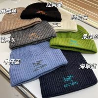 ARCTERYX หมวกถักการป้องกันหูอบอุ่นฤดูใบไม้ร่วงและฤดูหนาวสำหรับผู้หญิง,Topi Dingin ลำลองขนาดเล็กเข้ากับทุกชุดของผู้ชาย