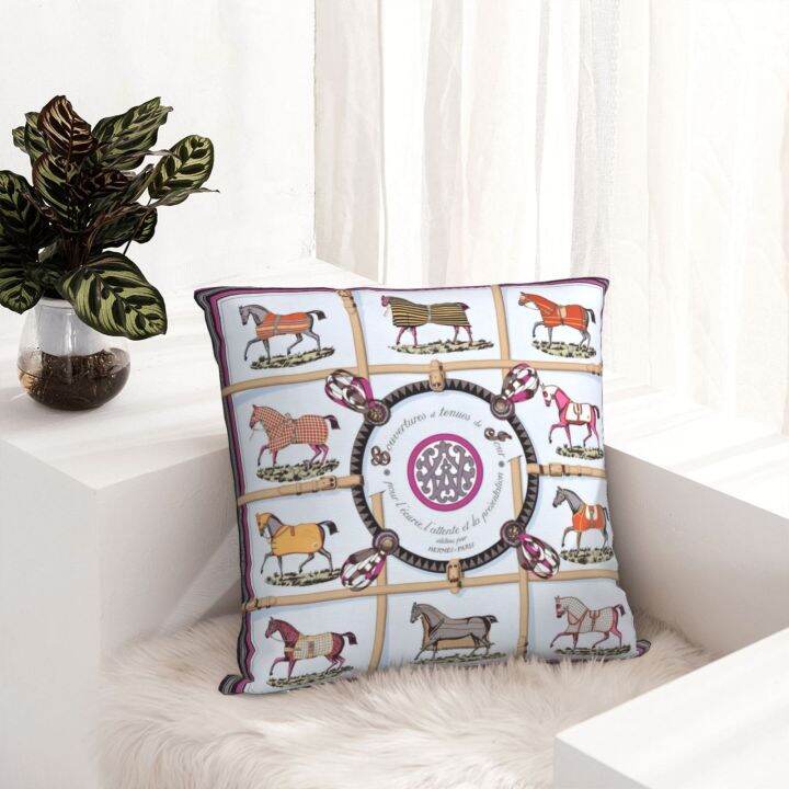 2021 White Horse Head Silk Fashion Pillowcase Lazada