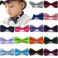 Children solid color bow tie candy smooth bow bowtie