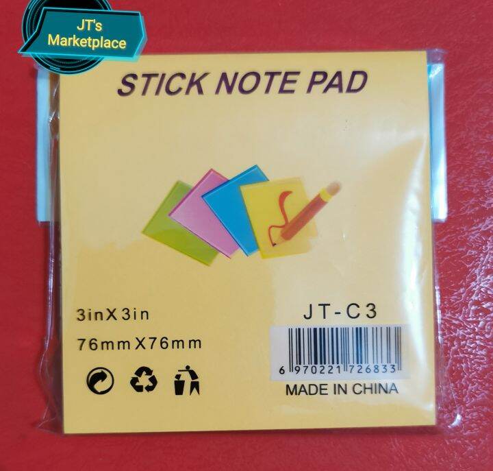 3x3 Neon Sticky Sheets Notes (Multiple Colors) 100 sheets Lazada PH