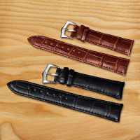 Ordinary Leather Strap Black Brown Pin Buckle Style Fashion Trend Mens Ladies Strap 19 20 21 22mm