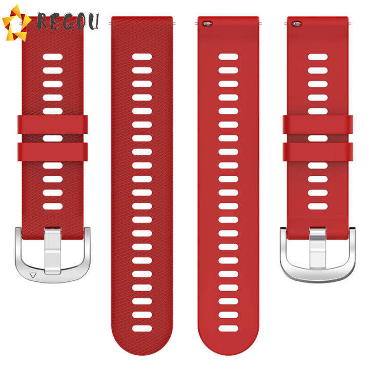 22มิลลิเมตรสายรัดซิลิโคนสแตนเลสหัวเข็มขัดข้ามข้าวสายนาฬิกาข้อมือเข้ากันได้สำหรับ-garmin-forerunner255