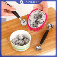 ? Homepet ห้องครัวสแตนเลสขโมยคู่สิ้นสุดเมลอนลูกตักผลไม้ไอศครีม scooper