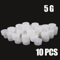 10 Pcs Ointment Box Cream Jar Plastic Sample Round Empty Box Container Bottle / Bekas Krim Ubat Sapu Tester Plastik Makeup Organiser