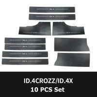 สำหรับ VW ID.4-X ID4-CROZZ PU ประตูอัตโนมัติ Sill Protector Anti-Scratch รถ Scuff ป้องกันประตู Sill แผ่นสติกเกอร์