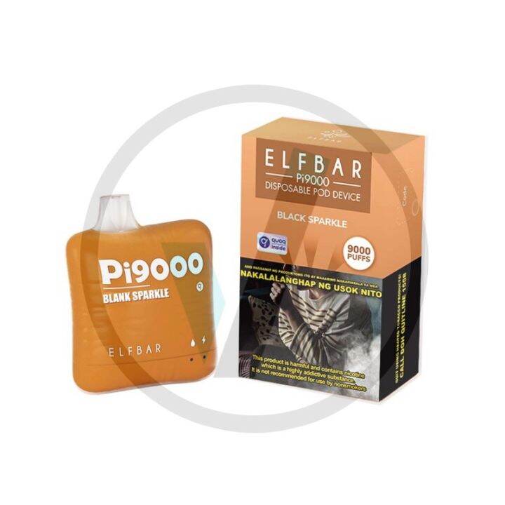 PODVAPES Legit/Authentic ELFBAR Pi9000 Black Sparkle ECigarette