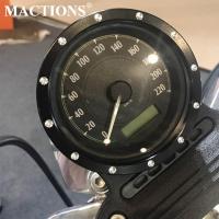 Motorcycle Billet Speedometer Trim Bezel Cover Black Chrome For Harley Dyna Street Bob Sportster XL883 XL1200 Low Rider Models