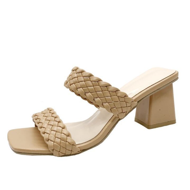kslm-รองเท้ารองเท้าแตะโรมันทอสำหรับผู้หญิง-สไตล์ชาติพันธุ์โบฮีเมียนส้นใหญ่รองเท้าลำลอง2023ฤดูร้อน