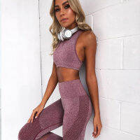 3 Colors Womens Fitness Clothing Running Corset Minceur Pilates Sportswear Crop Top &amp; Legging Aerobics Size S-l Fashion Women