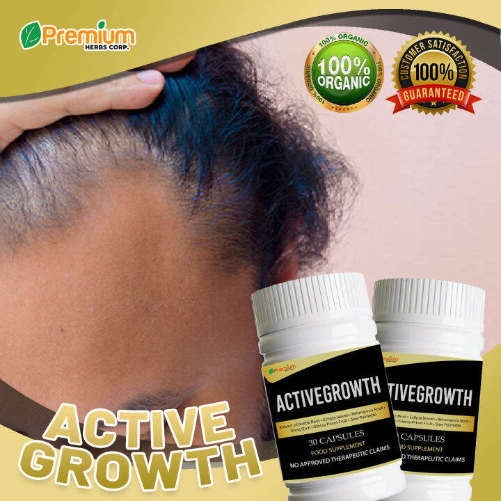 Active Growth Hair Supplements for falling hair receding hairline lagas ...